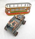 blikken tram Orbror artillerietrekker Rossignol restauratie, Antiek en Kunst, Antiek | Speelgoed, Verzenden