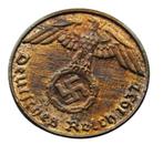 **  1937-D  -  Deutsches Reich  - 1 Reichspfennig -BRONS *, Verzenden, Duitsland, Losse munt