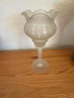 Oud glazen vaasje, Gebruikt, Wit, Ophalen of Verzenden, Glas