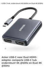 8x Anker USB-C naar Dual HDMI-adapter. compacte USB-C hub., Ophalen of Verzenden