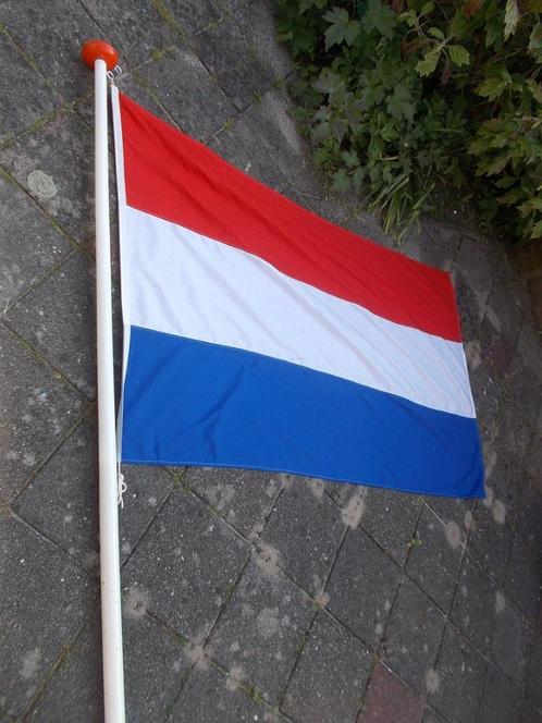 Vlaggenmast 395cm lang met grote vlag, Diversen, Vlaggen en Wimpels, Zo goed als nieuw, Ophalen