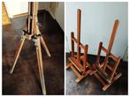 Oude vintage veldezel en twee tafel schildersezel modellen, Ophalen of Verzenden