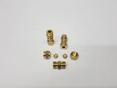 Remleiding verbinding/reparatie nippel 5.00-5.00 sleutelmaat, Auto-onderdelen, Remmen en Aandrijving, Nieuw, Ophalen of Verzenden
