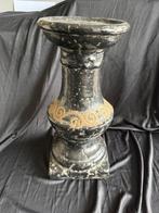 Grote stenen kandelaar/zuil - zwart en goud, Huis en Inrichting, Woonaccessoires | Zuilen en Pilaren, Ophalen, Gebruikt, X, X