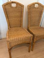 Set van 2 rieten/rotan stoelen, Ophalen, Zo goed als nieuw, Bruin, Twee