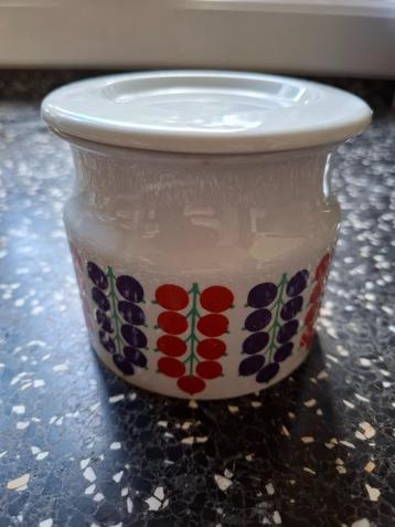 Vintage Arabia Pomona rode/blauwe bessen marmeladepot beschikbaar voor biedingen