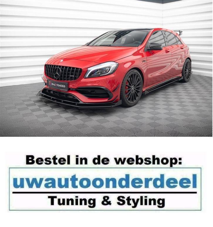 Maxton Design Spoiler Splitter Lip Mercedes A45 AMG Aero, Auto diversen, Tuning en Styling, Verzenden