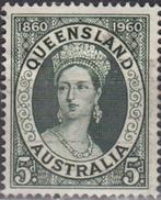 Australië -1.14- 1960 - 100 Jaar Postzegels Queensland, Postzegels en Munten, Postzegels | Oceanië, Verzenden, Gestempeld