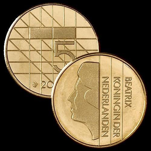 5 gulden beatrix unc, Ophalen of Verzenden, Koningin Beatrix, 5 gulden, Losse munt