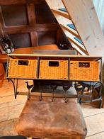 Kapstok met mandjes, Huis en Inrichting, Woonaccessoires | Kapstokken, Ophalen, Hout, Wandkapstok, Minder dan 100 cm