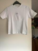 Gave witte topje shirt/shirtje merk Calvin Klein CK , S, Verzenden, Wit, Zo goed als nieuw, Maat 36 (S)