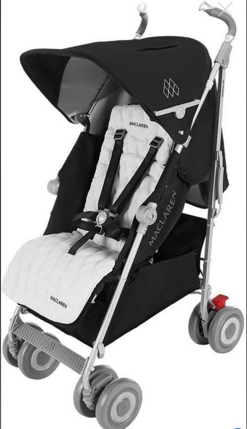 Maclaren Techno XLR Kinderwagen - Zwart, Kinderen en Baby's, Buggy's, Zo goed als nieuw, Maclaren, Regenhoes, Ophalen