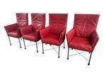 4x montis Chaplin, Ophalen of Verzenden, Zo goed als nieuw, Rood, Leer
