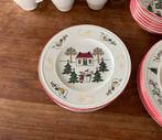 Wedgwood windsor christmas 6 gebaksbordjes 18cm, Ophalen of Verzenden, Zo goed als nieuw, Bord(en), Wedgwood