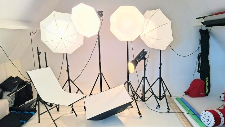 Walimex Complete Fotostudio Set, Audio, Tv en Foto, Fotografie | Fotostudio en Toebehoren, Gebruikt, Complete fotostudio, Ophalen