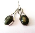 Prachtige 925 zilveren oorbellen met mooie Labradoriet, Sieraden, Tassen en Uiterlijk, Oorbellen, Ophalen, Hangers, Zo goed als nieuw