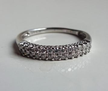 9 kt Wit gouden alliance ring: 26 x diamant, 0.33 CT beschikbaar voor biedingen