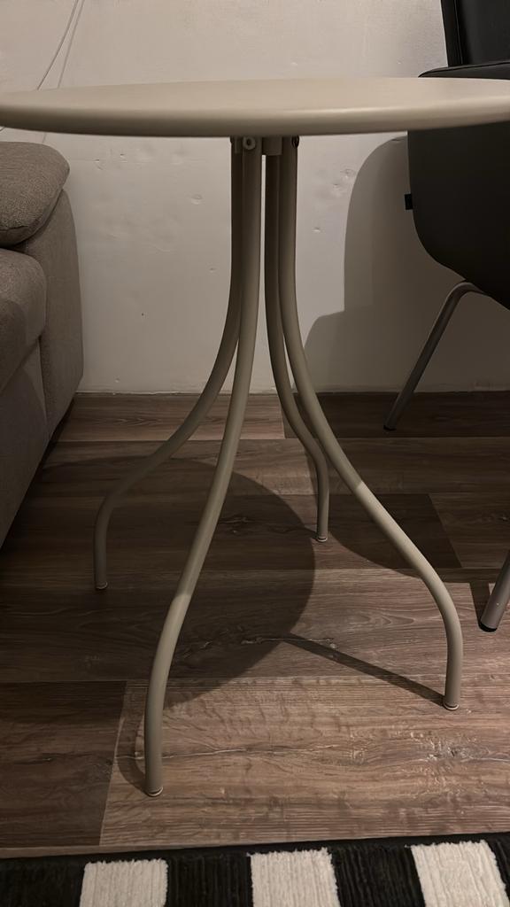TÅNEBRO IKEA Bijzettafel Licht Grijsbeige 46cm, Huis en Inrichting, Tafels | Sidetables, Zo goed als nieuw, 25 tot 50 cm, Minder dan 50 cm