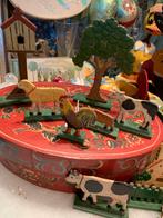 Antiek houten speelgoed spaanendoos, Ophalen of Verzenden