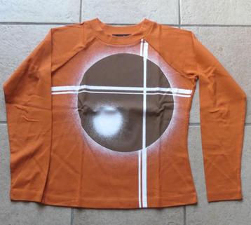 Reject longsleeve shirt oranje bruin maat 40 t-shirt - NIEUW beschikbaar voor biedingen