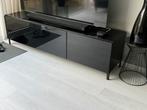 IKEA BESTÅ Besta tv meubel – zwart, met deuren 180x42x38 cm, Huis en Inrichting, Ophalen, 150 tot 200 cm, Zo goed als nieuw, Minder dan 100 cm