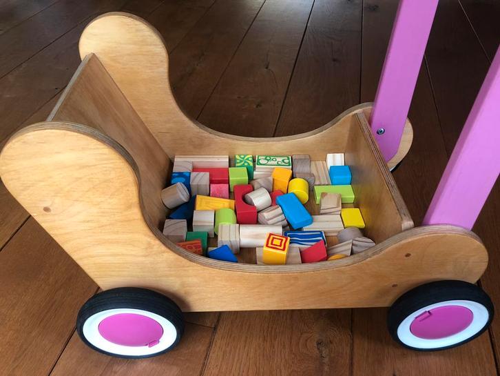 Loopkar van Dijk Toys, loopwagen, Kinderen en Baby's, Speelgoed | Houten speelgoed, Zo goed als nieuw, Duw- of Trekspeelgoed, Ophalen