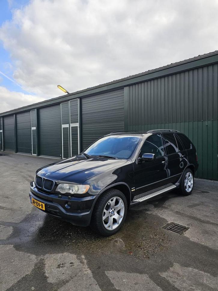BMW X5 4.4 I AUT 2001 Zwart, Auto's, BMW, Particulier, X5, Benzine, G, SUV of Terreinwagen, Automaat, Geïmporteerd, Zwart, Vierwielaandrijving