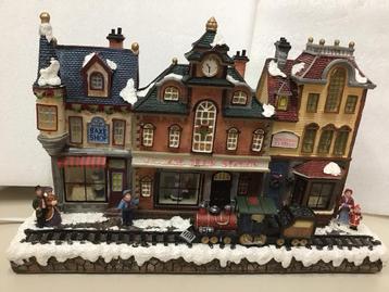 Kerstdorp Station met Winkeltjes beschikbaar voor biedingen