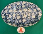 Mosa Maastricht schaal, blauw met witte rozen, Onbekend, Ophalen of Verzenden, Onbekend, Schaal of Schalen