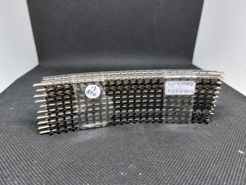 Minitrix 4922 - 10 x gebogen rail R2 / 30 graden (13850), Hobby en Vrije tijd, Modeltreinen | N-Spoor, Gebruikt, Rails, Gelijkstroom