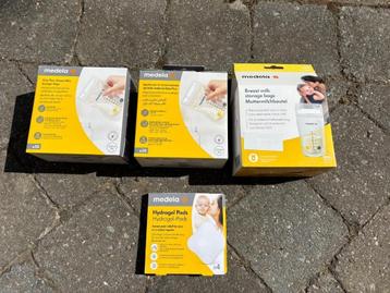 Medela moedermelk bewaarzakjes en hydrogel pads beschikbaar voor biedingen