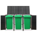 Containerberging driedubbel poly rattan zwart GRATIS BEZORGD, Kunststof, 1 tot 2 meter, Nieuw, Minder dan 3 meter
