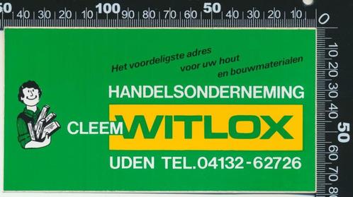 Sticker: Handelsonderneming Witlox - Uden, Verzamelen, Stickers, Zo goed als nieuw, Bedrijf of Vereniging, Verzenden