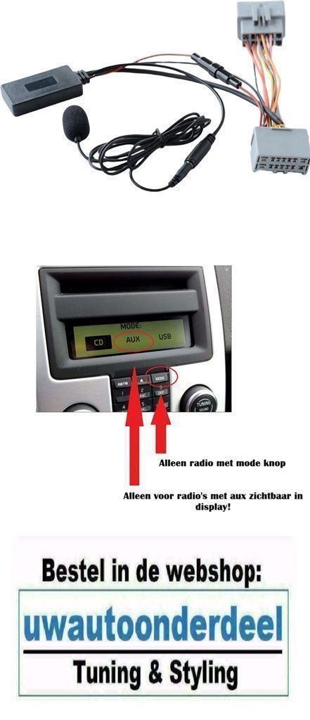Bluetooth Adapter Voor Volvo S40 Carkit Streaming Muziek Aux, Auto diversen, Autoradio's, Nieuw, Verzenden