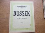 DUSSEK SONATINEN OPUS 20 - PIANO, Muziek en Instrumenten, Bladmuziek, Ophalen of Verzenden, Gebruikt, Klassiek, Piano