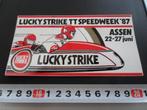 sticker assen 1987 TT speedweek lucky strike motor race zij*, Ophalen, Zo goed als nieuw, Bedrijf of Vereniging