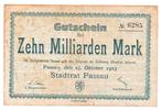 Duitsland 10 miljard Mark 1923 Tegoedbon Passau