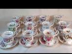 Royal albert FLOWER OF THE MONTH HEREN KOP EN SCHOTELS, Ophalen, Zo goed als nieuw, Kop en/of schotel