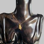Goudkleurige ketting met uil met groene zirkonias, Overige materialen, Verstelbaar, La Jefa Sieraden, Nieuw