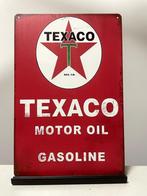 Texaco Motor Oil metalen reclamebord (Old Look), Verzamelen, Nieuw, Reclamebord, Ophalen of Verzenden
