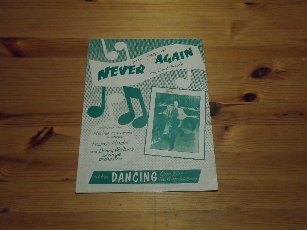Never again - gerd frank - benny welton / franz andre, Muziek en Instrumenten, Gebruikt, Gitaar, Ophalen of Verzenden, Artiest of Componist