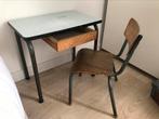 Vintage kleuter schooltafel met stoel, Kinderen en Baby's, Kinderkamer | Tafels en Stoelen, Ophalen, Gebruikt, Tafel(s) en Stoel(en)