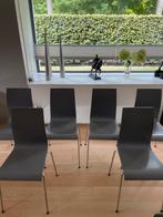 Moderne Eetkamerstoelen / kantinestoelen, Ophalen, Gebruikt, Metaal, Grijs