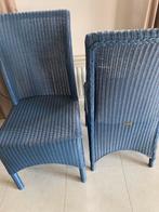 Lloyd Loom Furniture 2 blauw rieten stoel zgan., Huis en Inrichting, Stoelen, Ophalen, Twee, Blauw, Riet of Rotan