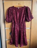 H&M Bordeaux Rode Pailletten Jurk, Meisje, H&M, Ophalen of Verzenden, Zo goed als nieuw