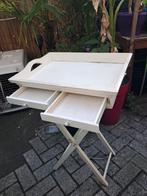 Leuk houten dienbladtafeltje, Huis en Inrichting, Ophalen, Minder dan 55 cm, Gebruikt, Rechthoekig
