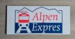 Reclamebord Alpen Expres NS spoorwegen, Ophalen of Verzenden, Gebruikt, Trein, Overige typen