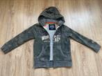 Hoodie /vest met legerprint en rits maat 134-140, Kinderen en Baby's, Kinderkleding | Maat 134, Ophalen of Verzenden, Zo goed als nieuw