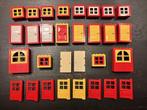 Lot LEGO 30 creator ramen en deuren geel en rood, Ophalen of Verzenden, Gebruikt, Losse stenen, Lego