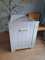 Ledikant + commode hout  White wash, Jongetje of Meisje, Zo goed als nieuw, Ophalen